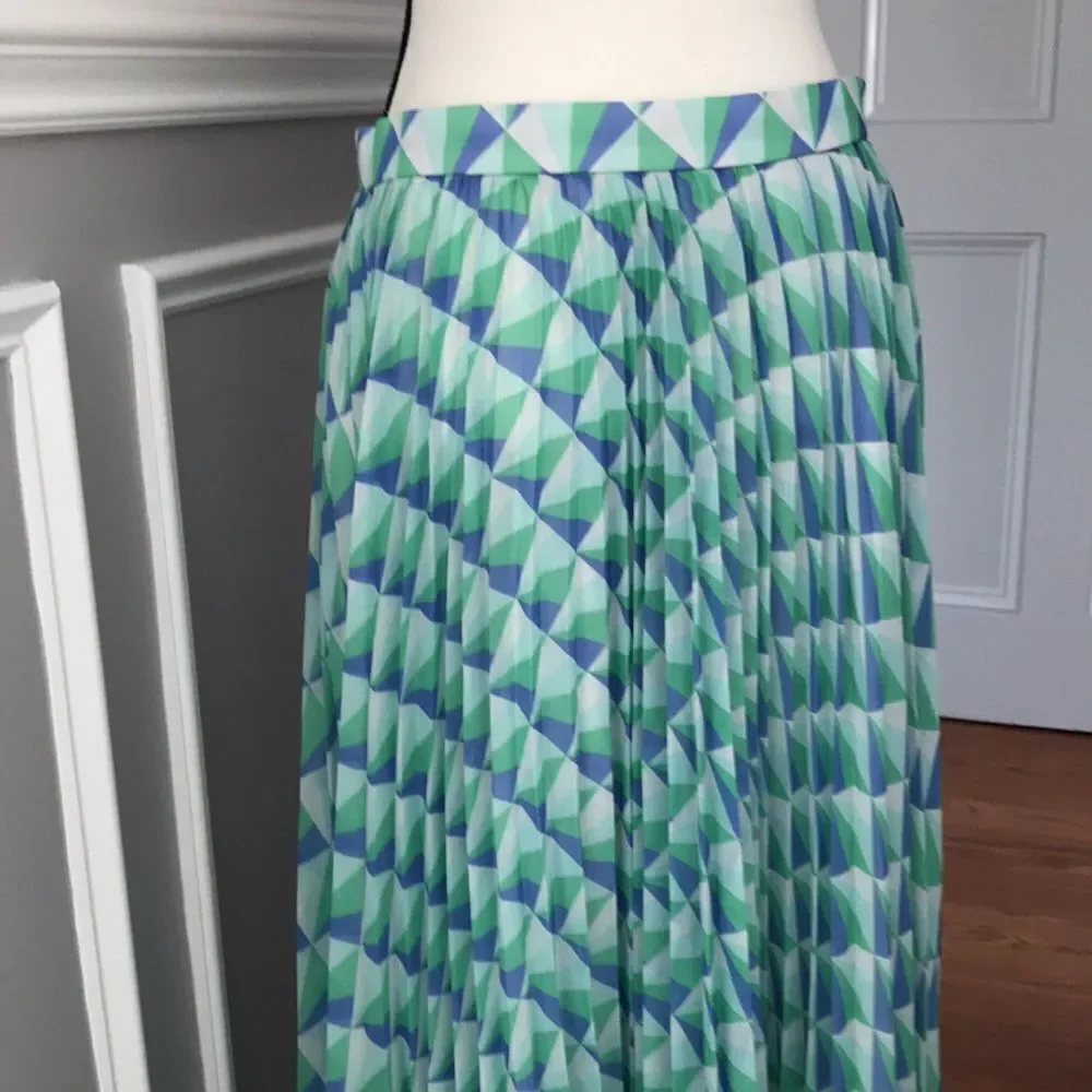 Anthropologie x Pankaj & Nidhi Pleated Maxi Skirt size M